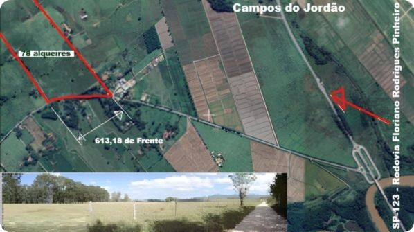 Mapa da localização da área